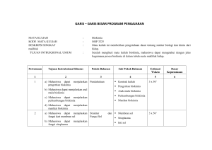 GARIS – GARIS BESAR PROGRAM PENGAJARAN MATA KULIAH