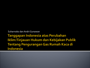 Tanggapan Indonesia atas Perubahan Iklim:Tinjauan Hukum dan