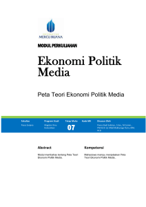 Peta Teori Ekonomi Politik Media