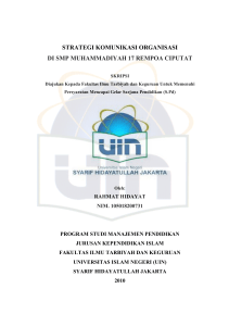 strategi komunikasi organisasi di smp muhammadiyah 17 rempoa