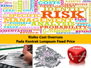 Risiko Cost Overruns Pada Kontrak Lumpsum