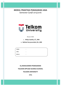 MODUL PRAKTIKA PEMASARAN JASA Semester Ganjil 2015/2016