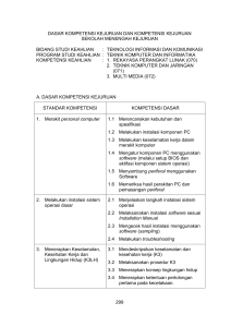 standar kompetensi dan kompetensi dasar