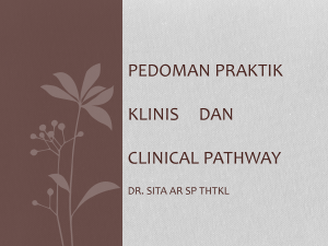 Pedoman praktik klinis dan Clinical pathway