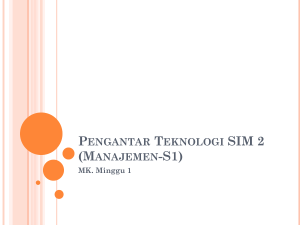 Pengantar Teknik SIM 2 (Manajemen-S1)