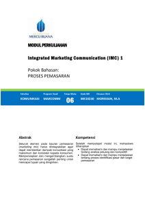 Modul Integrated Marketing Communication I [TM6]
