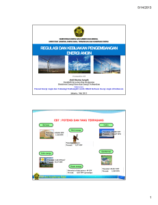 regulasi dan kebijakan pengembangan energi angin