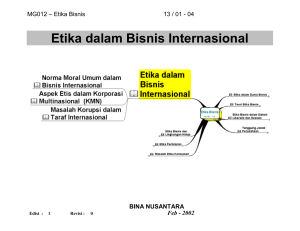 Etika dalam Bisnis Internasional