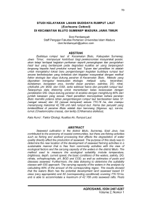 AGROSAINS, ISSN 2407-6287 Volume 2, Nomor 1 STUDI