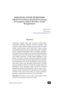 KERANGKA STUDI FEMINISME (Model