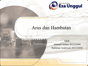 Arus dan Hambatan - Ahmad Firdaus 201221049