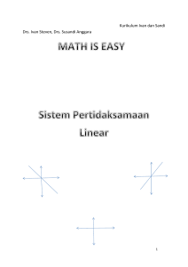 sistem persamaan linear dua variable