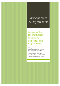 Summarize The Important Issues Surrounding Corporate Social