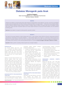 Diabetes Monogenik pada Anak