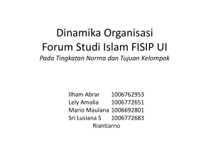 Dinamika Organisasi Forum Studi Islam