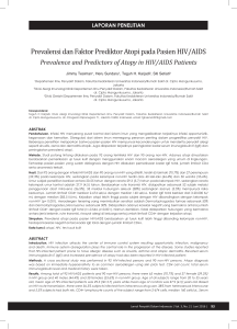 Prevalensi dan Faktor Prediktor Atopi pada Pasien HIV/AIDS
