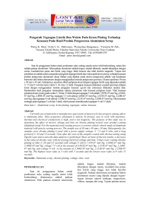 FORMAT for JTM - E-Journal Fakultas Sains dan Teknik Undana