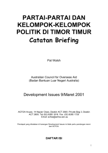 partai-partai dan kelompok politik di timor timur