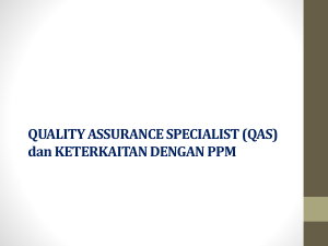 uraian tugas quality assurance specialist (qas)