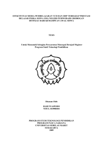 efektivitas media pembelajaran vcd dan ohp terhadap