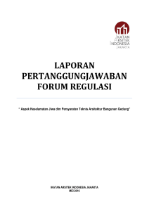 laporan pertanggungjawaban forum regulasi