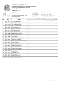 daftar hadir kuliah - Portal PCM Kartasura