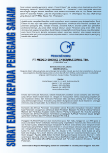 PT MEDCO ENERGI INTERNASIONAL Tbk.