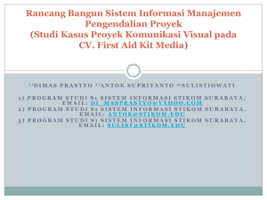 Rancang Bangun Sistem Informasi Manajemen Pengendalian