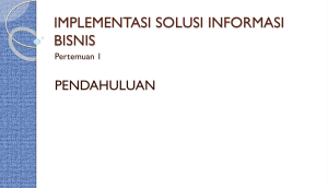 implementasi solusi informasi bisnis - Bina Darma e