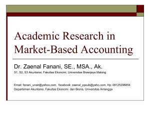 Academic Research in Accounting