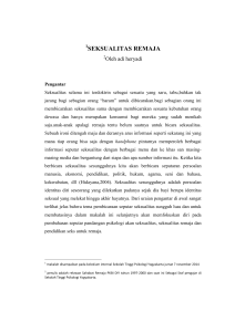 seksualitas remaja - Sekolah Tinggi Psikologi Yogyakarta