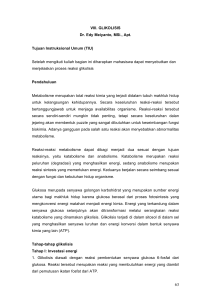 VIII. GLIKOLISIS Dr. Edy Meiyanto, MSi., Apt. Tujuan Instruksional