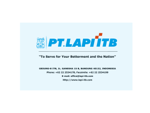 Profile PT.LAPI ITB (Indonesia)