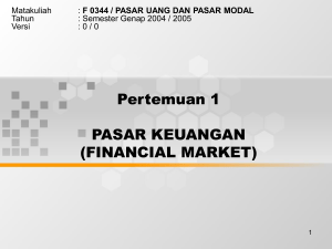 Pasar Keuangan (Financial Market)