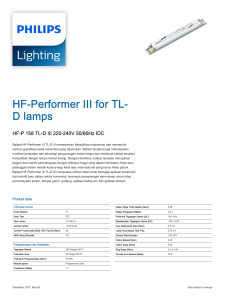 HF-Performer III for TL-D lamps
