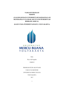 naskah publikasi skripsi analisis kesiapan pemerintah daerah