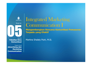 Integrated Marketing Communication I