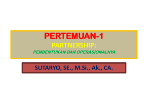 pertemuan-1 persekutuan: pembentukan dan operasionalnya