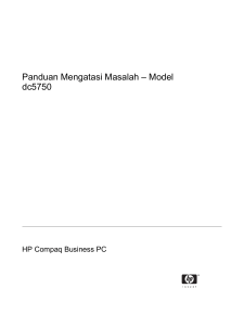 Panduan Mengatasi Masalah – Model dc5750