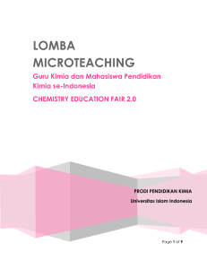 lomba microteaching - Pendidikan Kimia