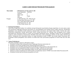 garis-garis besar program pengajaran mk pengelolaan kualitas air