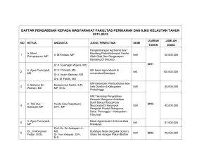 DAFTAR PENGABDIAN KEPADA MASYARAKAT FAKULTAS