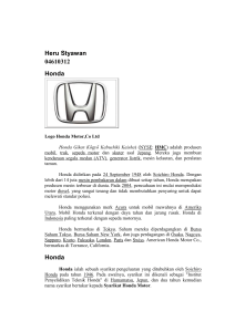Honda - Directory UMM