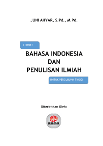 bahasa indonesia dan penulisan ilmiah