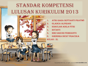 3 Standar Kompetensi Lulusan Kurikulum 2013