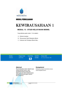 Modul Kewirausahaan I [TM13]