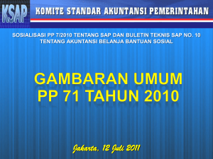 PP 71 TAHUN 2010 TENTANG SAP - Komite Standar Akuntansi