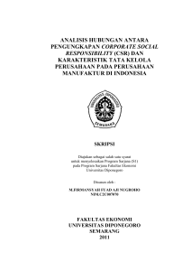 analisis hubungan antara pengungkapan corporate