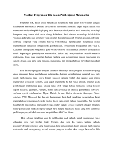 Manfaat Penggunaan TIK dalam Pembelajaran Matematika