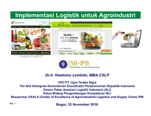Implementasi Logistik untuk Agroindustri